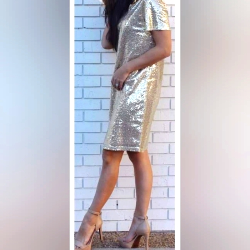 Gold Sequin Dress